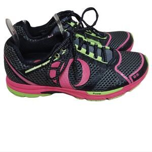 Pearl Izumi running sneaker black pink yellow 8.5